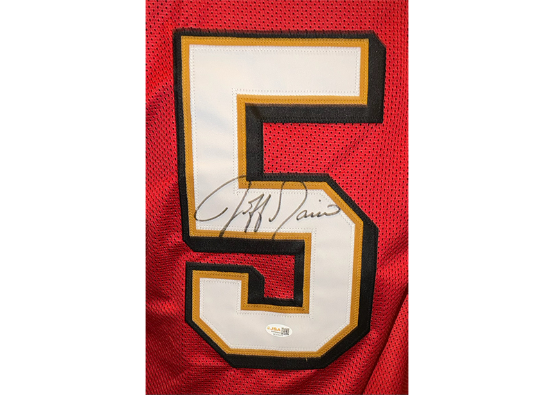 Jeff Garcia Signed San Francisco Red Football Jersey JSA