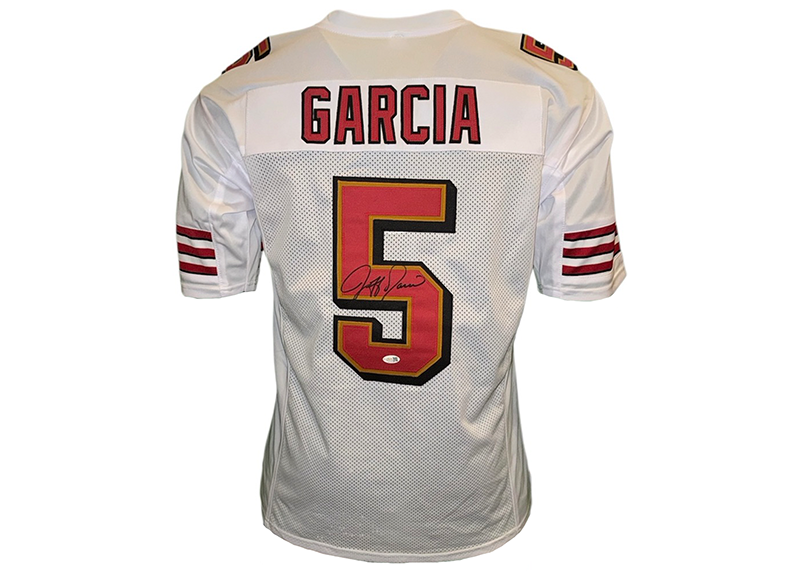 Jeff Garcia Signed San Francisco White Football Jersey JSA