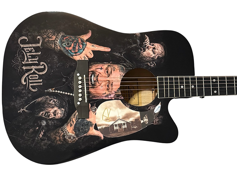 Jelly Roll Signed Acoustic Guitar Autograph COA