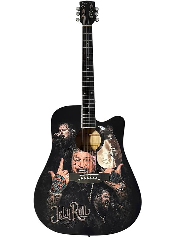 Jelly Roll Signed Acoustic Guitar Autograph COA