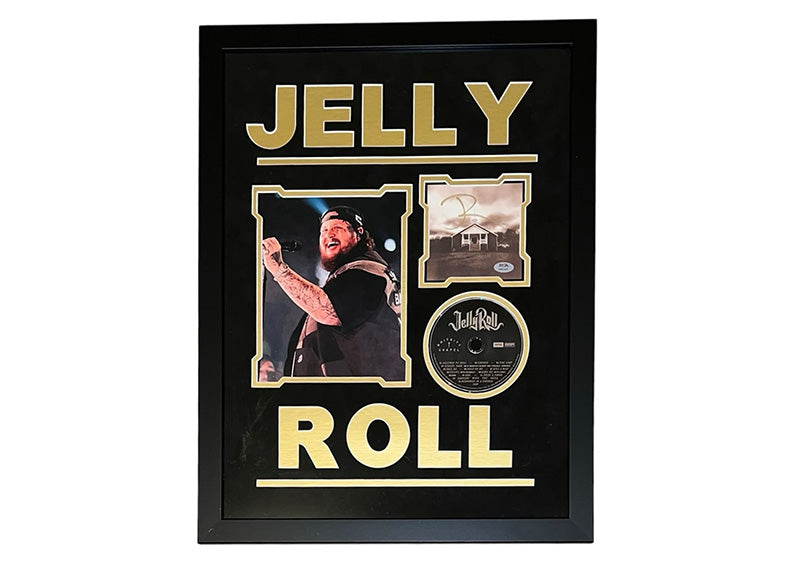 Jelly Roll Signed Whitsitt Chapel CD 26x20 Frame PSA