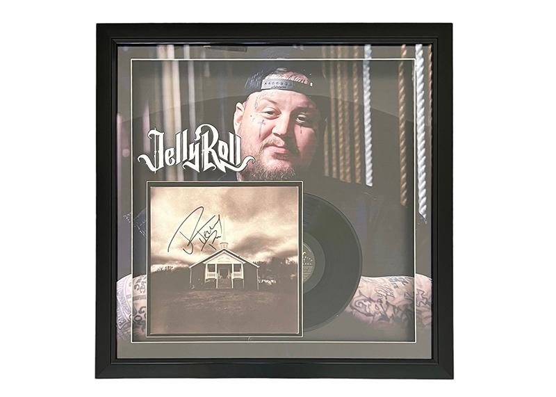 Jelly Roll Signed Whitsitt Chapel Vinyl 29x29 LED 3D Frame JSA