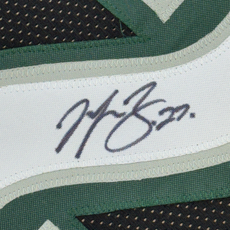 Framed Autographed/Signed Malcolm Jenkins 35x39 Philadelphia Black Football Jersey Beckett BAS COA