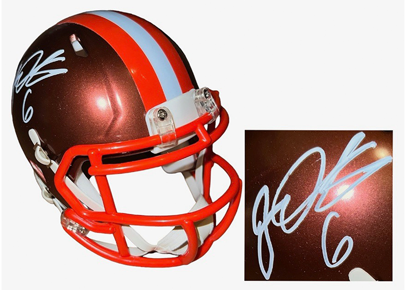 Jeremiah Owusu-Koramoah Cleveland Browns Signed Flash Mini Helmet JSA