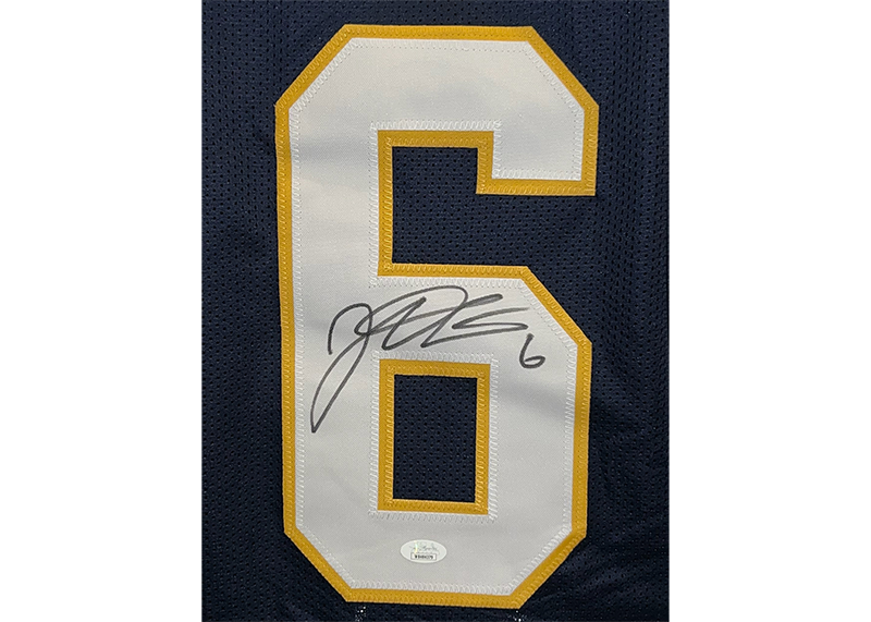 Jeremiah Owusu-Koramoah Signed Blue College Football Jersey JSA