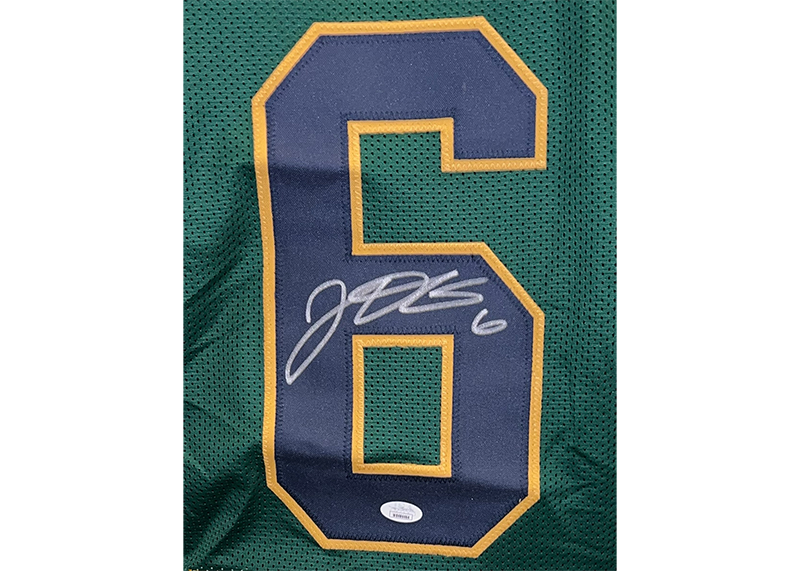 Jeremiah Owusu-Koramoah Signed Custom Green College Football Jersey JSA