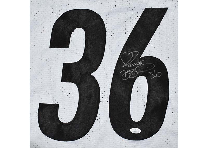 Jerome Bettis Signed Pittsburgh White Football Jersey (JSA)