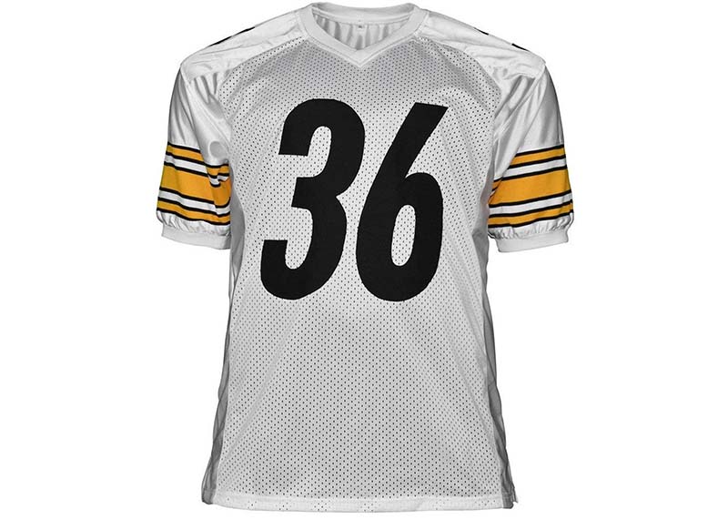Jerome Bettis Signed Pittsburgh White Football Jersey (JSA)
