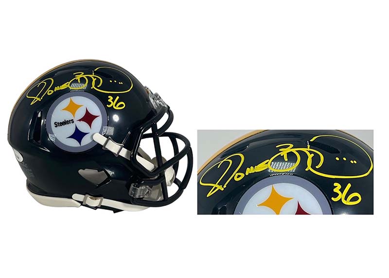 Jerome Bettis Signed Pittsburgh Steelers Speed Mini Helmet JSA