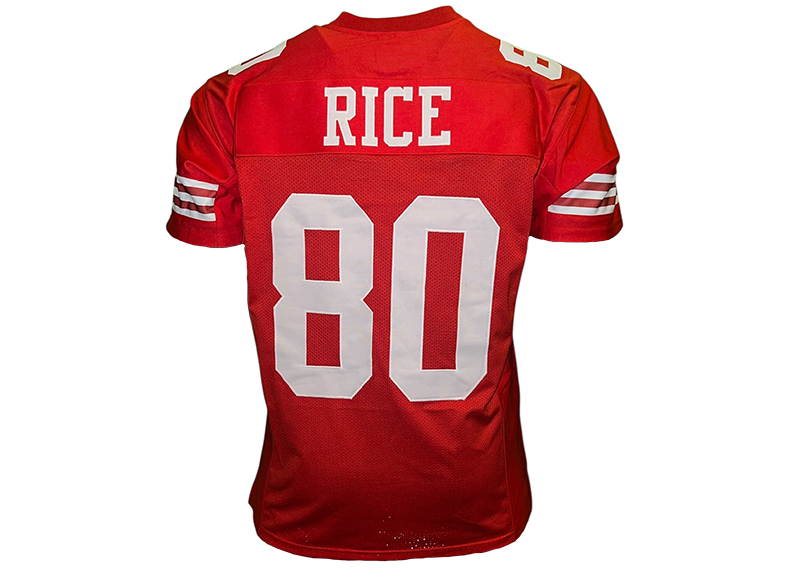 Jerry Rice Unsigned San Francisco Red Football Jersey