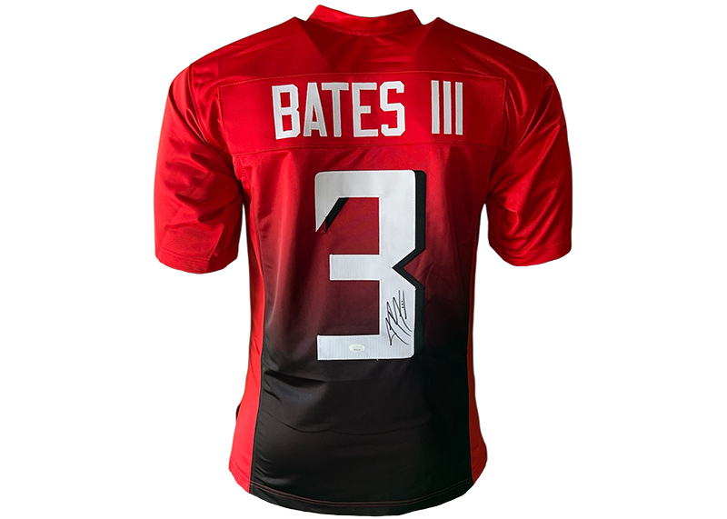 Jessie Bates III Signed Atlanta Alternate Red Football Jersey (JSA)