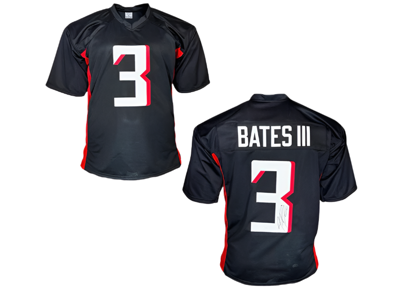 Jessie Bates III Signed Atlanta Black Football Jersey JSA