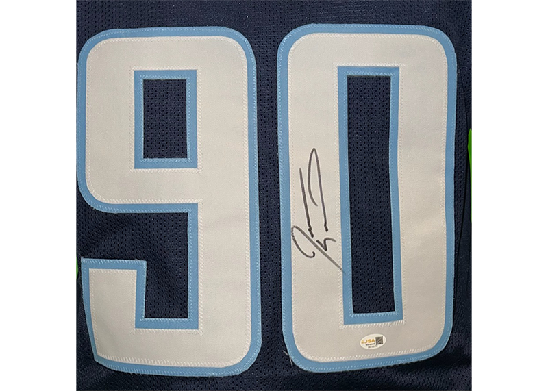 Jevon Kearse Signed Tennessee Blue Football Jersey JSA