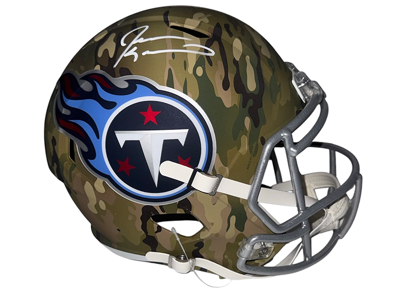 Jevon Kearse Signed Tennessee Titans Full Size Camo Helmet JSA