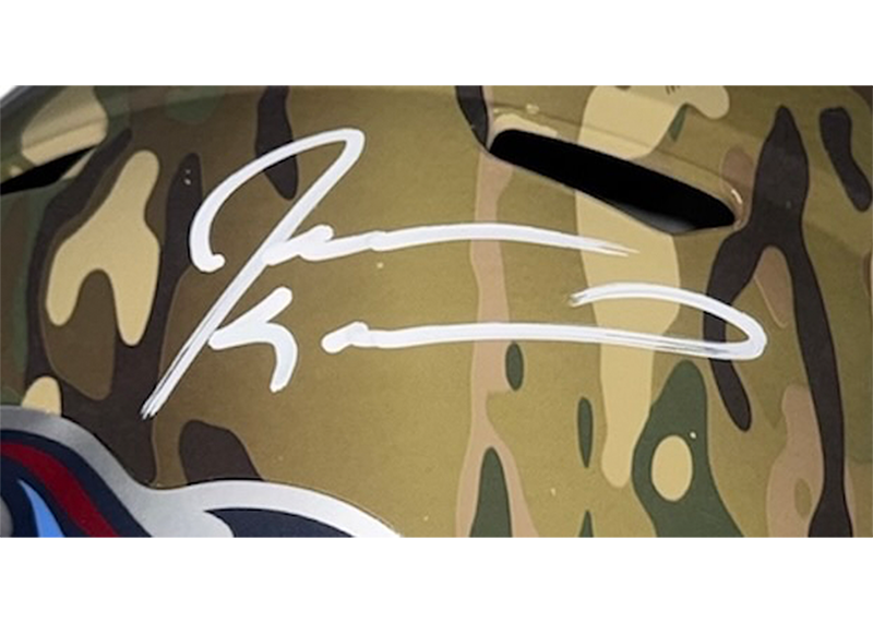 Jevon Kearse Signed Tennessee Titans Full Size Camo Helmet JSA