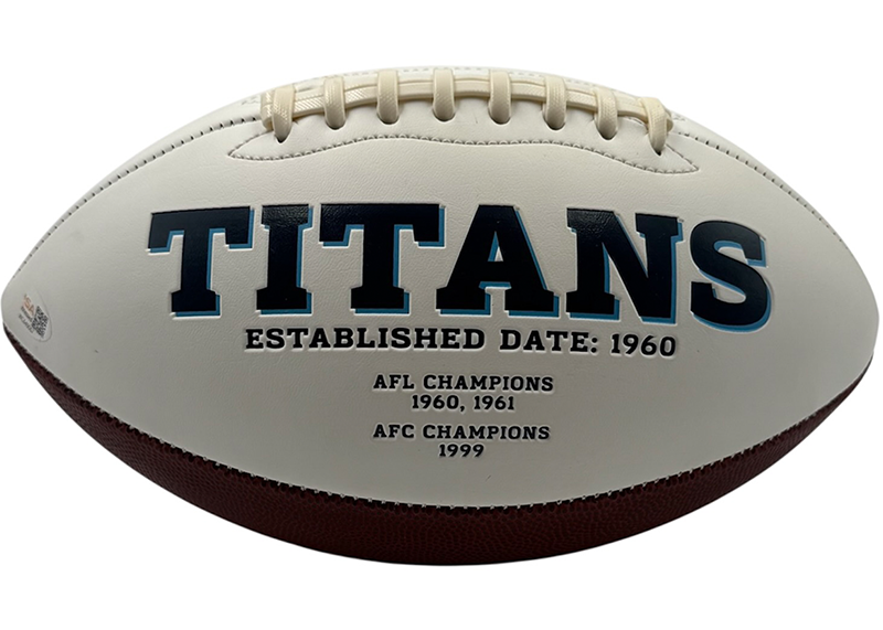 Jevon Kearse Signed Tennessee Titans Logo Football JSA