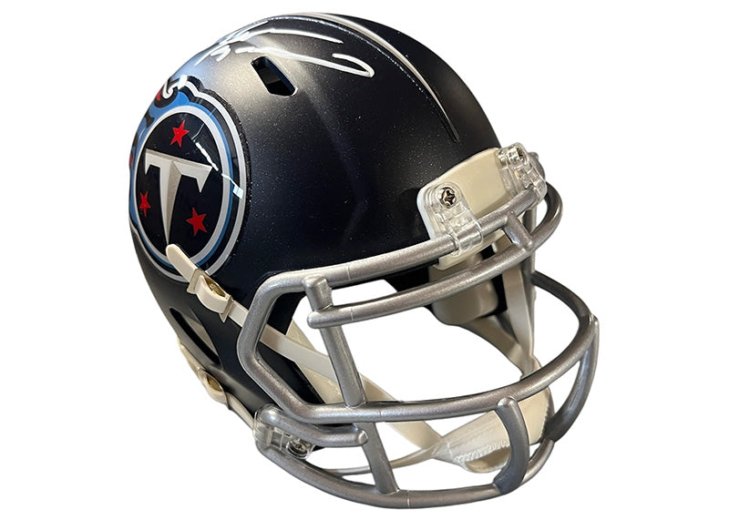 Jevon Kearse Signed Tennessee Titans Speed Mini Blue Football Helmet JSA