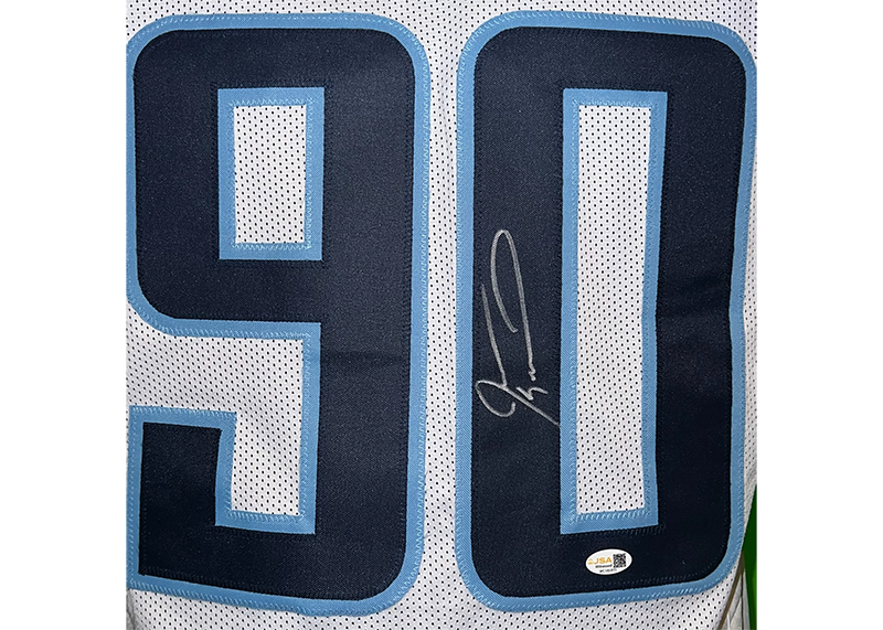 Jevon Kearse Signed Tennessee White Football Jersey JSA