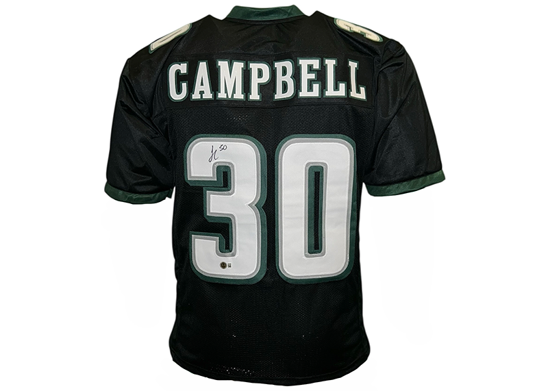 Jihaad Campbell Signed Philadelphia Black Football Jersey Beckett