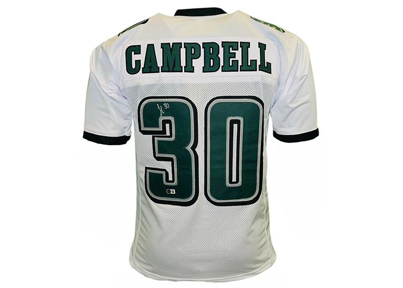 Jihaad Campbell Signed Philadelphia White Football Jersey Beckett