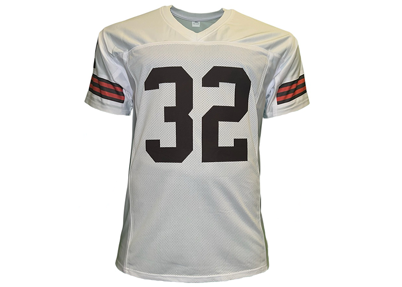 Jim Brown Unsigned Cleveland White Football Jersey