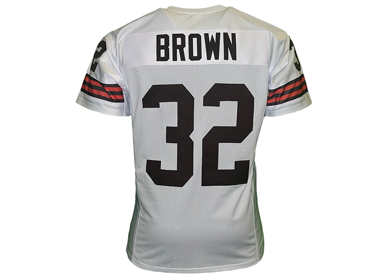 Jim Brown Unsigned Cleveland White Football Jersey