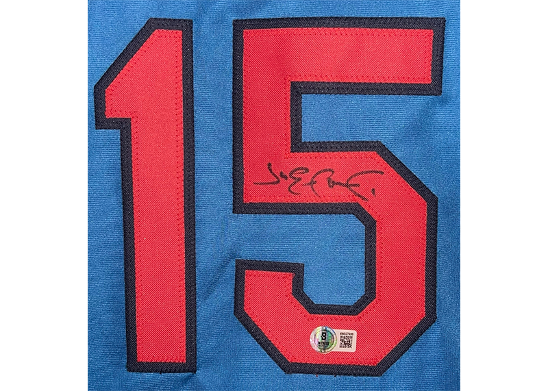 Jim Edmonds Signed St. Louis Blue Baseball Jersey Beckett