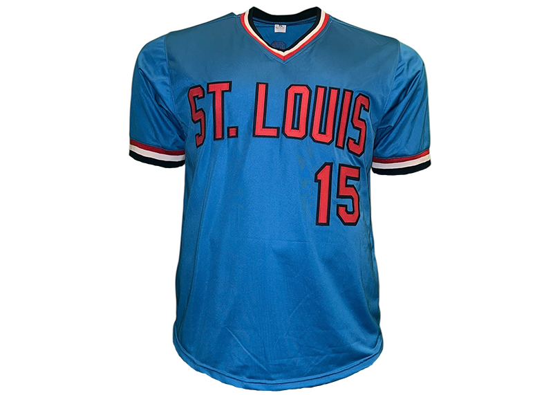 Jim Edmonds Signed St. Louis Blue Baseball Jersey Beckett