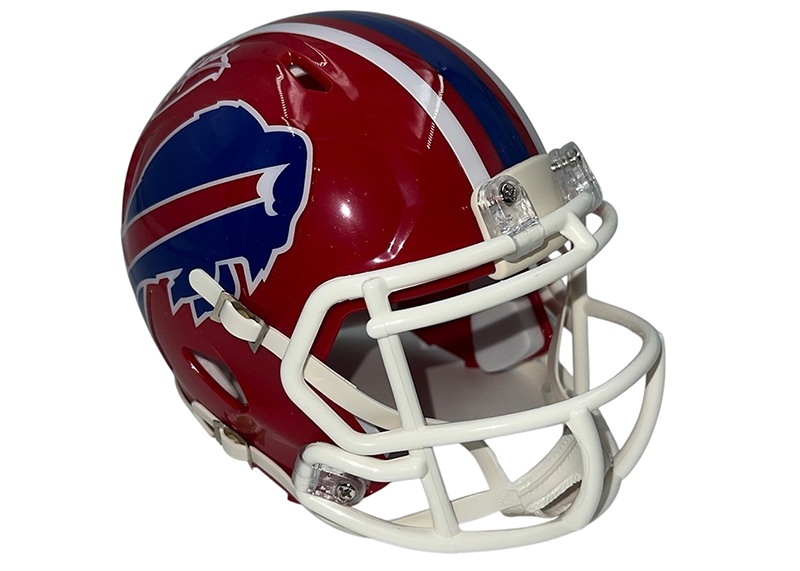 Jim Kelly Signed Buffalo Bills 87-01 Throwback Speed Mini Helmet Beckett