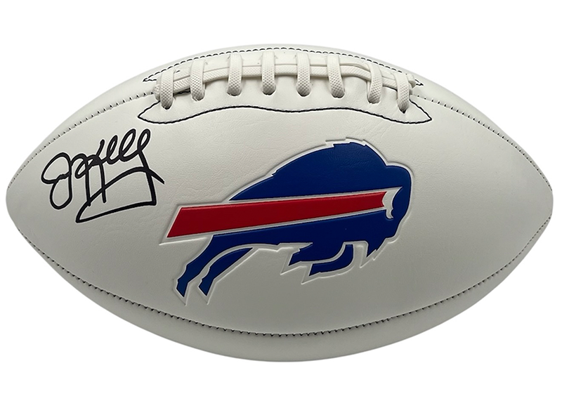 Jim Kelly Signed Buffalo Bills Logo Football Beckett