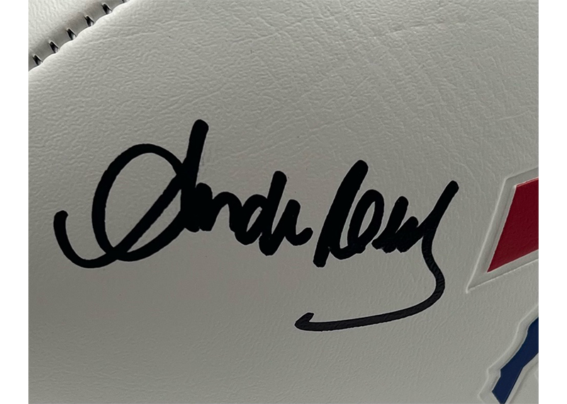 Andre Reed Signed Buffalo Bills Logo Football Beckett