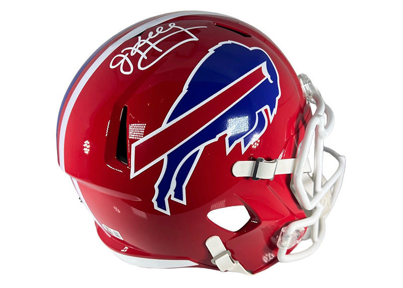 Jim Kelly Signed Buffalo Bills Speed 87-01 TB Full Size Football Helmet Beckett