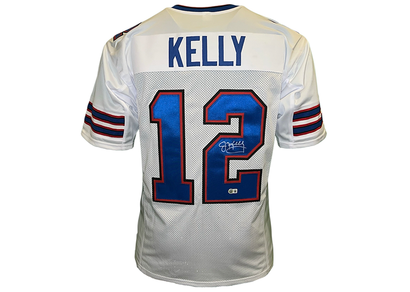 Jim Kelly Signed Buffalo White Football Jersey Beckett