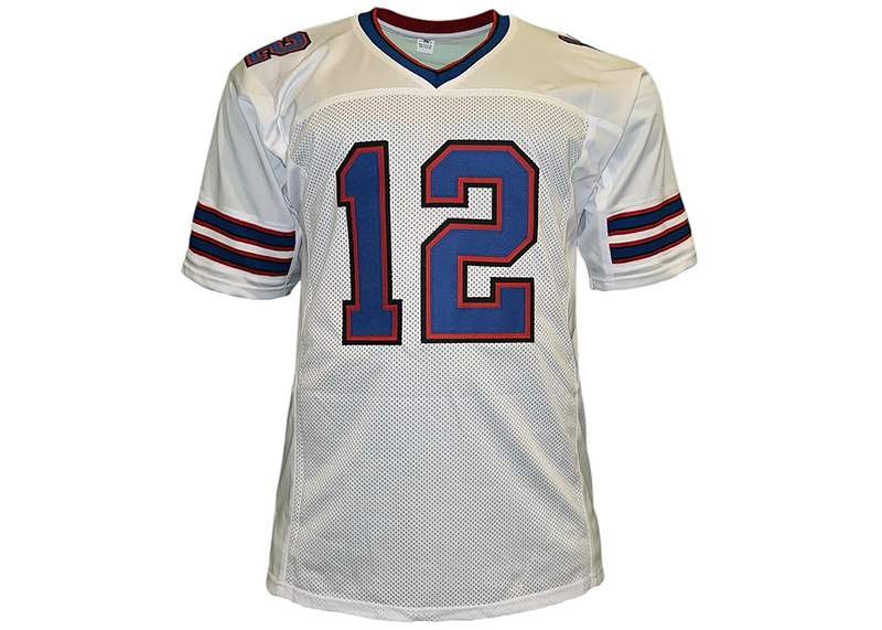Jim Kelly Signed Buffalo White Football Jersey Beckett
