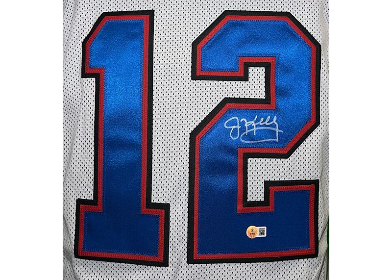 Jim Kelly Signed Buffalo White Football Jersey Beckett