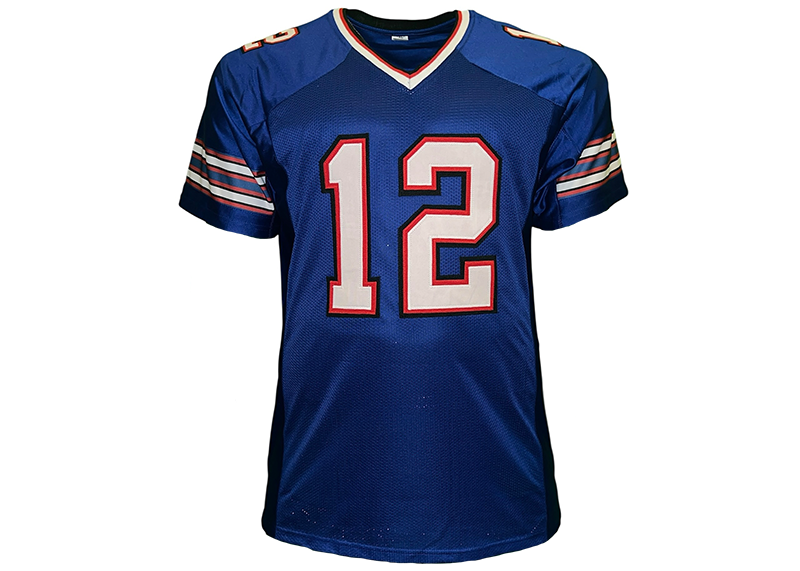 Jim Kelly Unsigned Buffalo Blue Football Jersey