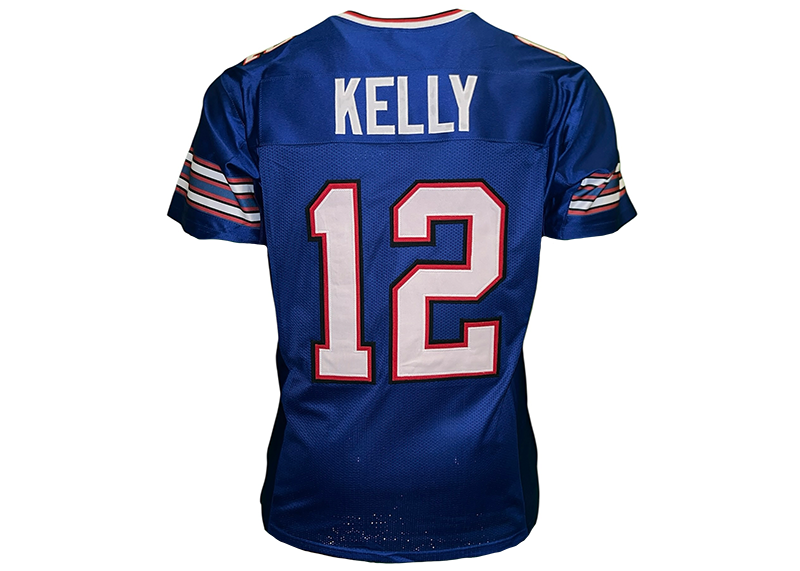Jim Kelly Unsigned Buffalo Blue Football Jersey