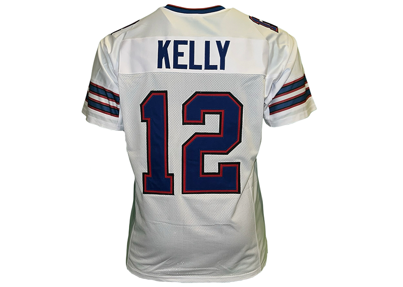 Jim Kelly Unsigned Buffalo White Football Jersey