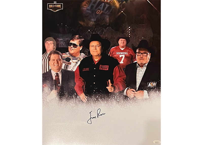 Jim Ross Signed 8x10 WWE Photo JSA