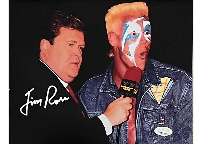 Jim Ross Signed 8x10 WWE Photo JSA