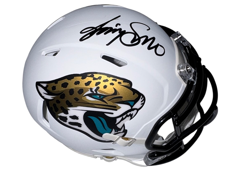 Jimmy Smith Signed Jacksonville Jaguars Lunar Mini Helmet JSA