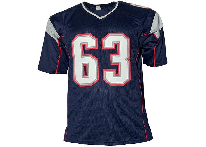 Joe Andruzzi Signed New England Blue Football Jersey Beckett