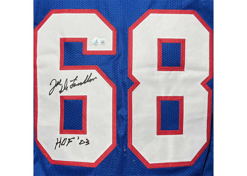 Joe Delamielleure Signed Buffalo Blue Football Jersey Beckett