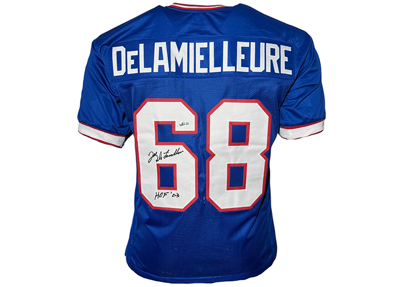 Joe Delamielleure Signed Buffalo Blue Football Jersey Beckett