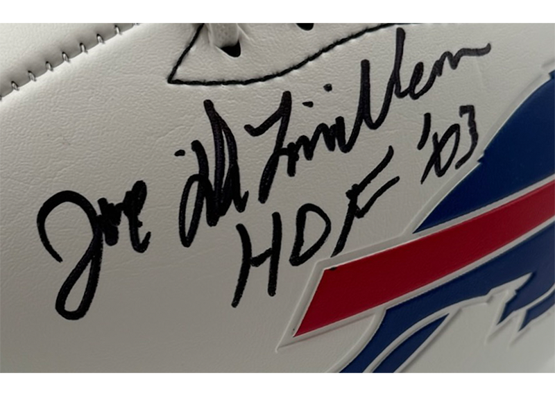 Joe Delamielleure Signed Denver Broncos Official NFL Team Logo Football JSA