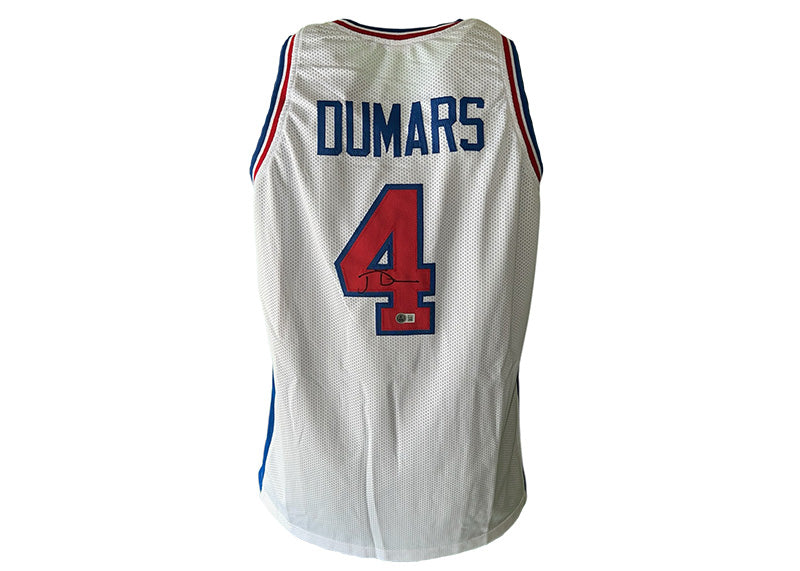 Joe Dumars Signed Detroit White Basketball Jersey Beckett