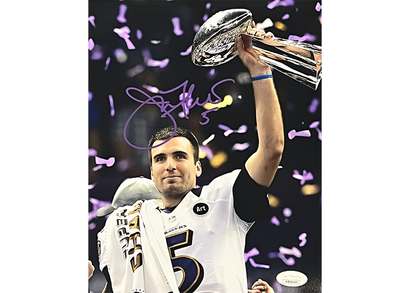 Joe Flacco Baltimore Ravens Signed 8x10 Photo JSA