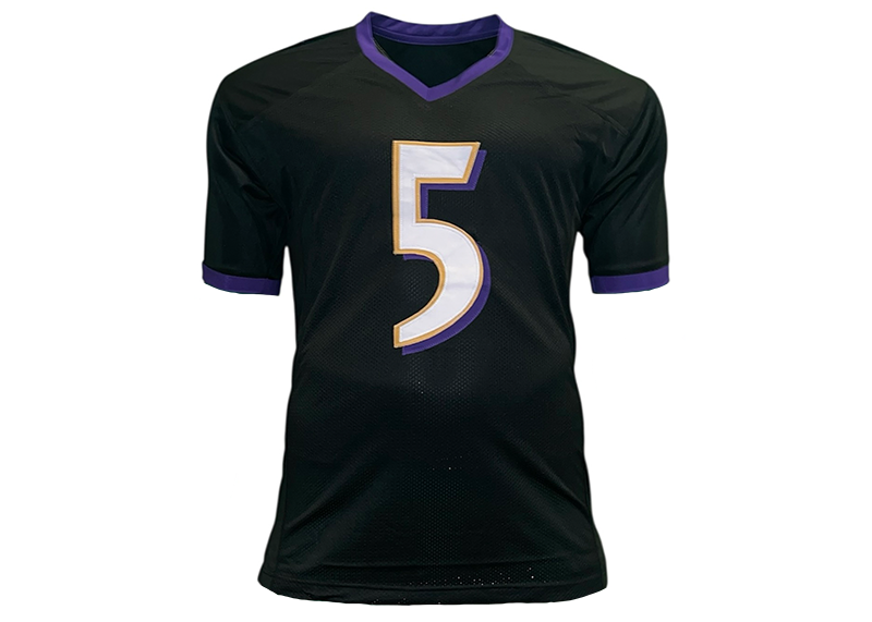 Joe Flacco Signed Baltimore Black Football Jersey Beckett