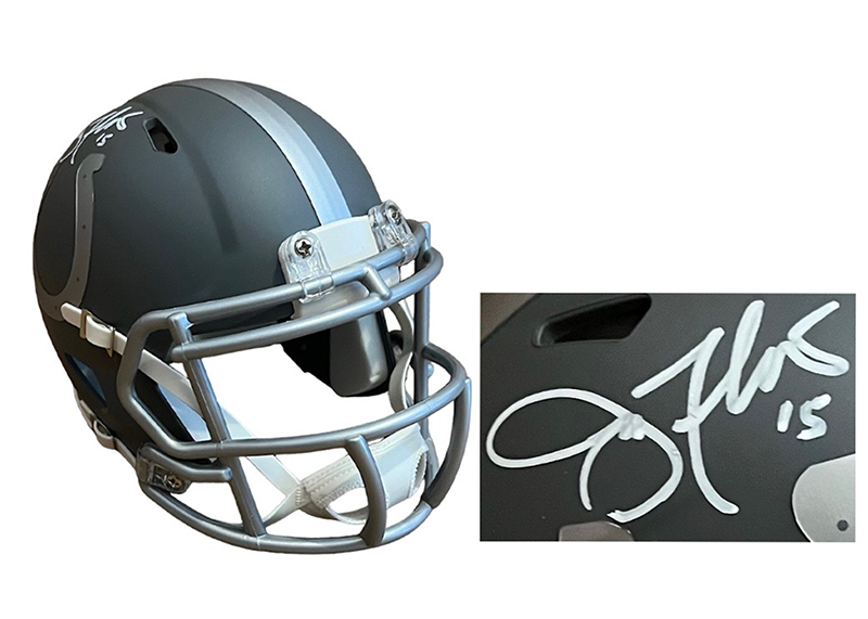 Joe Flacco Signed Indianapolis Colts STS Mini Helmet JSA