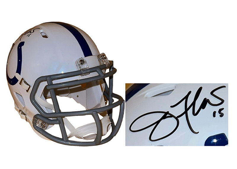 Joe Flacco Signed Indianapolis Colts Speed Mini Helmet JSA